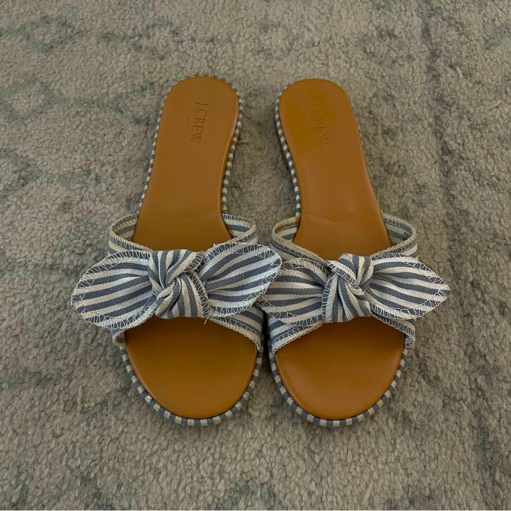 J Crew. Flat sandals with a bow. Size 8,5 - Picture 7 of 9